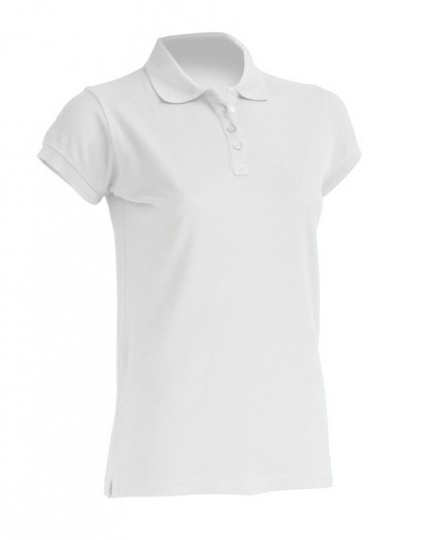 JHK Koszulka polo damska z krótkim rękawem POPL 200 - biała