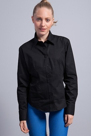 JHK Koszula damska z długim rękawem SHRL POP - czarna