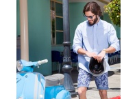  Koszula męska z krótkim rękawem SHRA OXF - błękitna