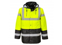 Kurtka ocieplana odblaskowa S466 żółto/czarna