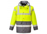 Kurtka ocieplana odblaskowa S466 żółto/szara
