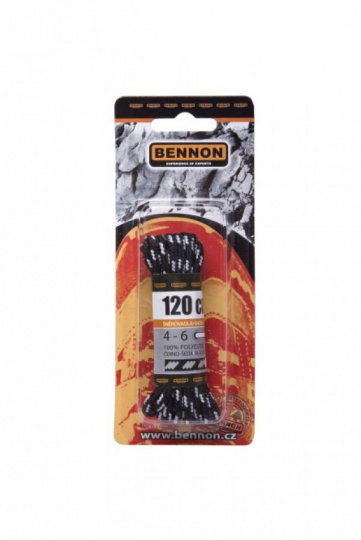 Bennon Sznurówki czarno-szare 120 cm D32120