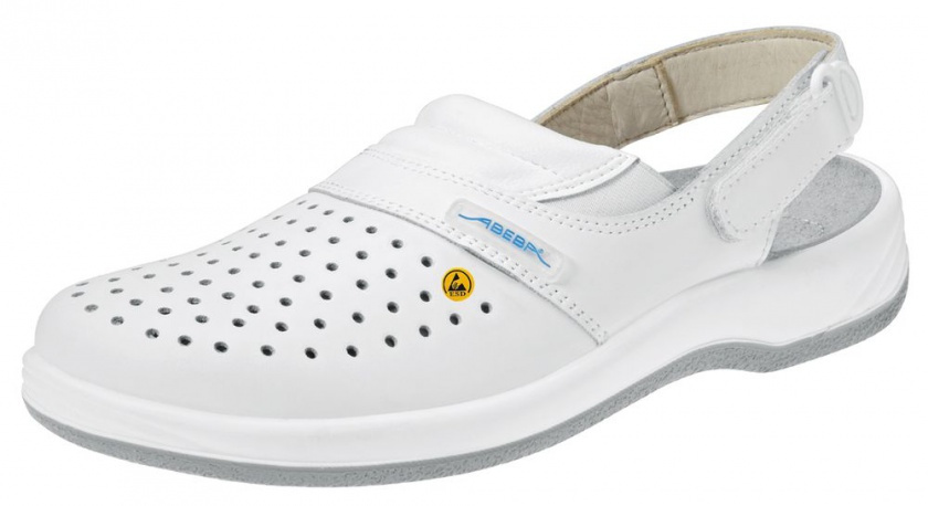 Abeba Sandały robocze z perforacją białe ESD 38600