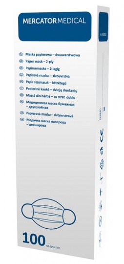 Mercator Medical Maska papierowa 2-warstwowa