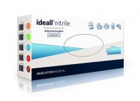 Mercator Medical Jednorazowe rękawice nitrylowe bezpudrowe IDEALL NITRILE niebieskie