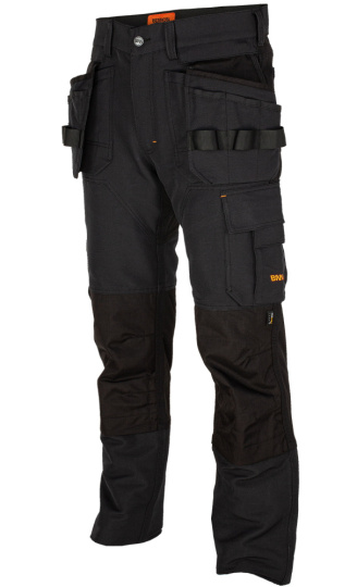 Bennon Spodnie do pasa Promacher Bennon czarne z odpinanymi kieszeniami