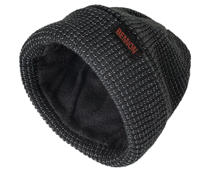 Bennon Czapka ocieplana Bennon REFLECTOS czarna