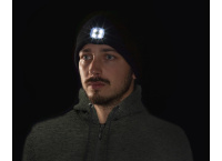  Czapka ocieplana z LED Bennon Lumos czarna 0909100060